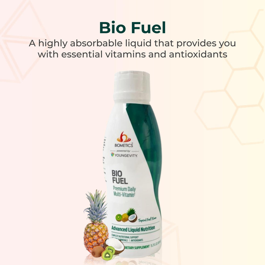Youngevity Bio Fuel - Biometics Liquid Premium Multivitamin Supplement - Complete Daily Nutrition with Antioxidants, Vitamins, Minerals, and Energy Support (30 Servings)