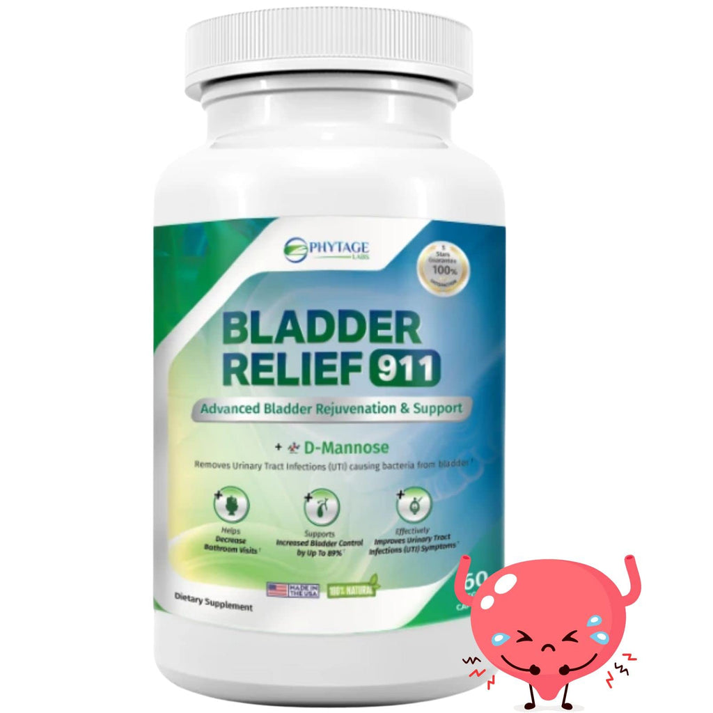 Phytage Labs Bladder Relief 911 Detoxifying Strength - for Men and Women Provides Bladder Support, 60 Veggie Capsules