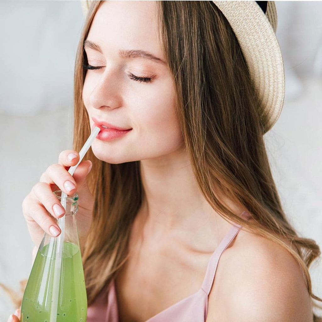 200 Count 100% Plant-Based Compostable 10.25 in Long PLA Straws-Plasticless Biodegradable Bendy Drinking Straws-A Fantastic Eco Friendly Alternative to Plastic Straw