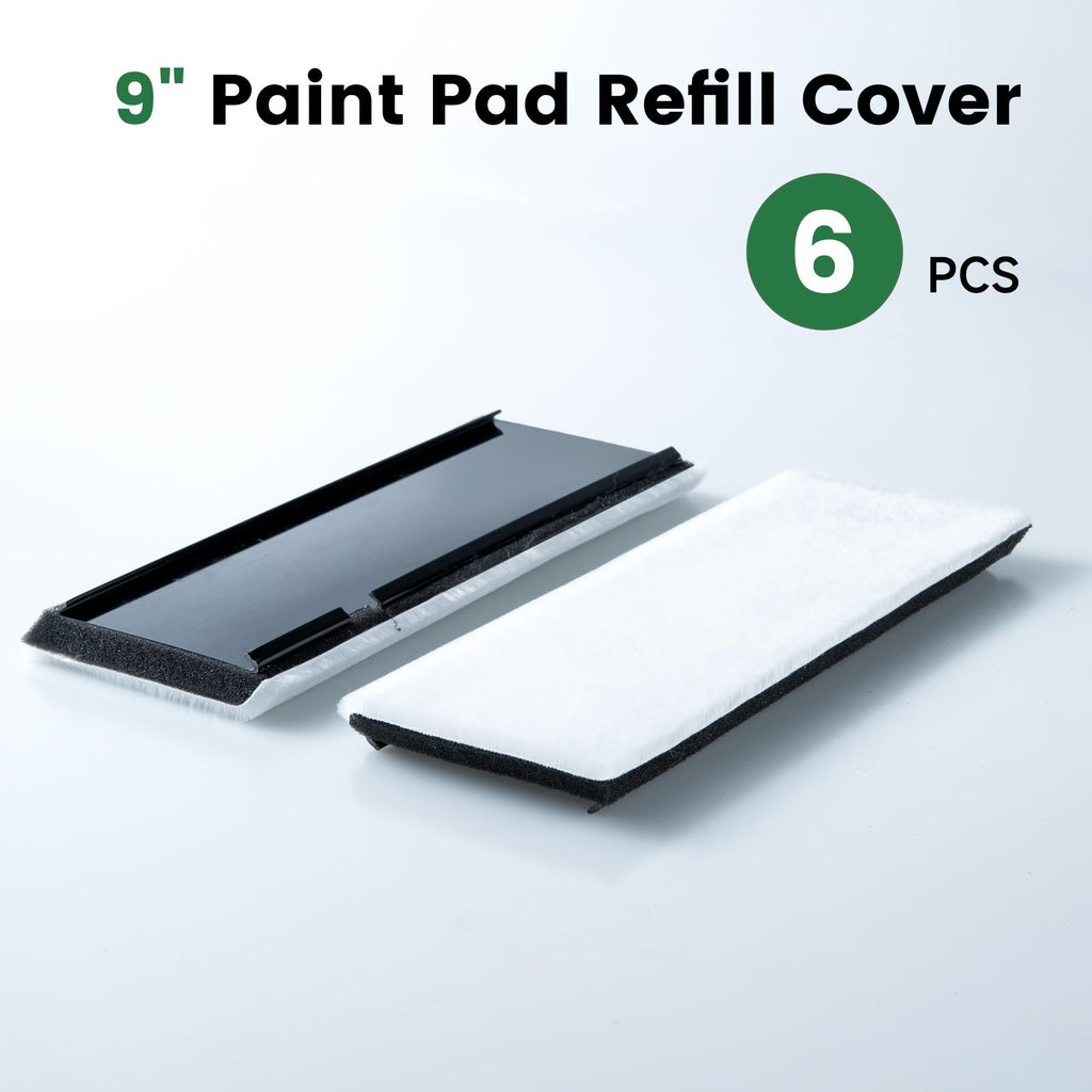 VOOMEY 6pack of Paint Edger Replacement Pads, Edge Painting Tool for Walls Pads, Replacement Pad Bundle for Corner Painter and Trim Painting Tool (Only Applicable to VOOMEY 9 inch Paint Pad)