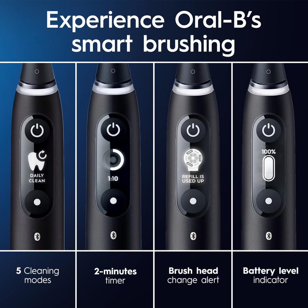 Oral-B iO Series 7G Electric Toothbrush with Replacement Brush Head, White Alabaster