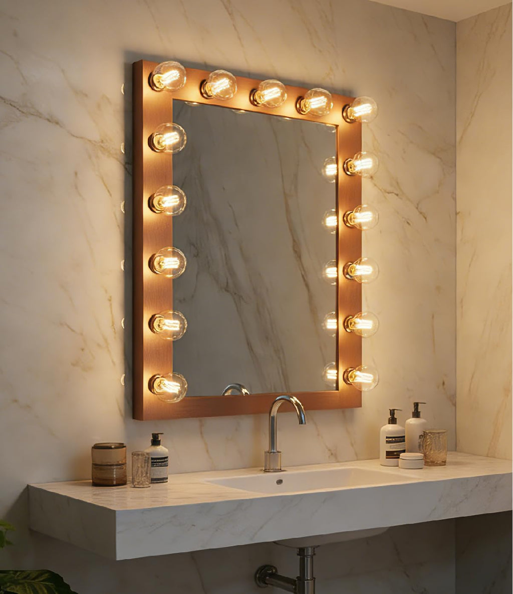 TJOY G25 Edison Globe Light Bulbs, LED Vanity Light Bulb for Bathroom, 60W Equivalent, 2700K Warm White, 500 Lumens, 5.5W, Dimmable, Clear Vintage Filament Globe, E26 Base, for Chandelier, 6 Pack