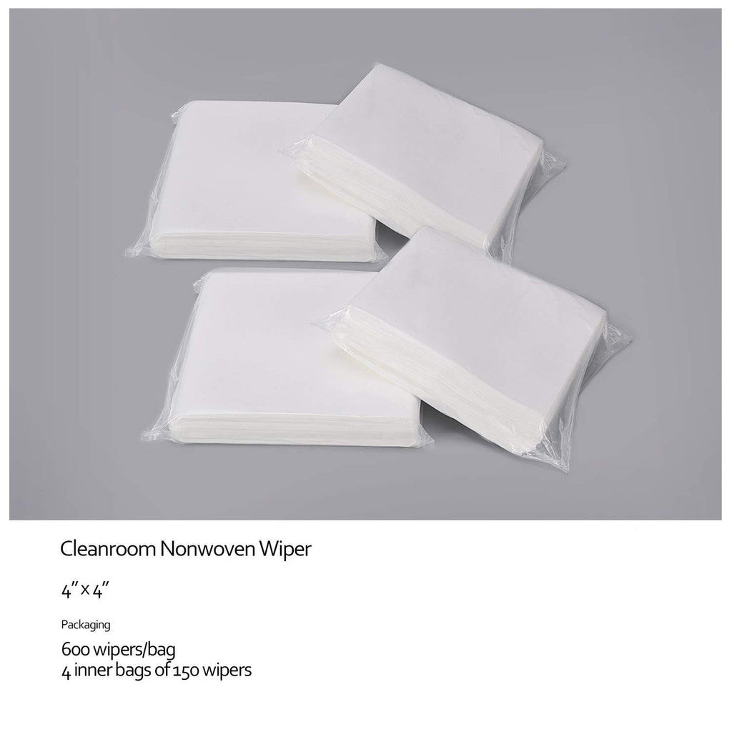 AAwipes Cleanroom Wipes Lint Free Wipes 4" x 4" Cellulose/Polyester Blend (4" x 4"-600 Pcs) Nonwoven Wipers (NW06804)