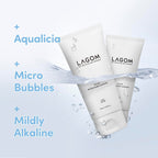 LAGOM Cellup Micro Foam Cleanser, Hydrating Deep Cleansing Face Wash, Korean Makeup Remover, Dense Soft Micro Bubbles, Ultra Fine Dust Removal 4.05 Fl Oz