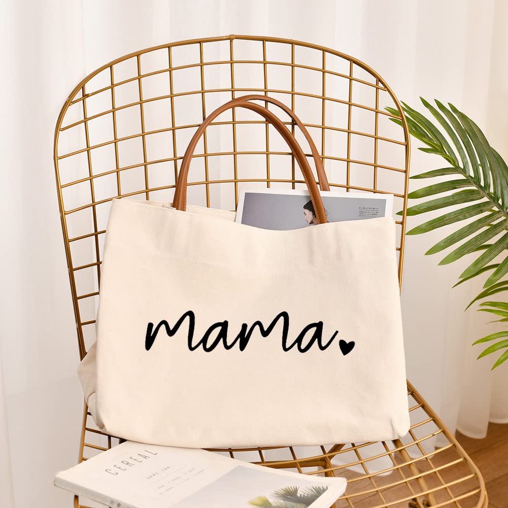 kifasyo Mom Mama Bag Mother Gifts Momlife Tote for Hospital Beach Travel