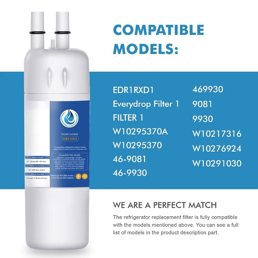 Replacement for EDR1RXD1, W10295370A, WHR1RXD1, Compatible with Kenmore 46-9081, 9081, 46-9930, 9930, P4RFWB, P8RFWB2L, W10276924, W10291030-1 Pack
