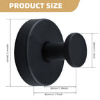AuraHaven Suction Cup Shower Hooks for Inside Shower – 15 LB Heavy-Duty No-Drill Towel Hooks, Removable & Reusable for Towels, Robes & Loofah, Waterproof for Glass & Tile(4 Black)