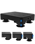 LIFTOZA Adjustable Step Stool for Adults, Bed Step Stools, 600 LBS Capacity Safety Wide Step Platform, Indoor and Outdoor Steps for Seniors, Non-Slip Stepping Stool Elderly Assistance, Black