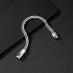 LUCKY2+7 Bracelets for Men-Stainless Steel Magnetic Clasp Franco Chain Mens Bracelet