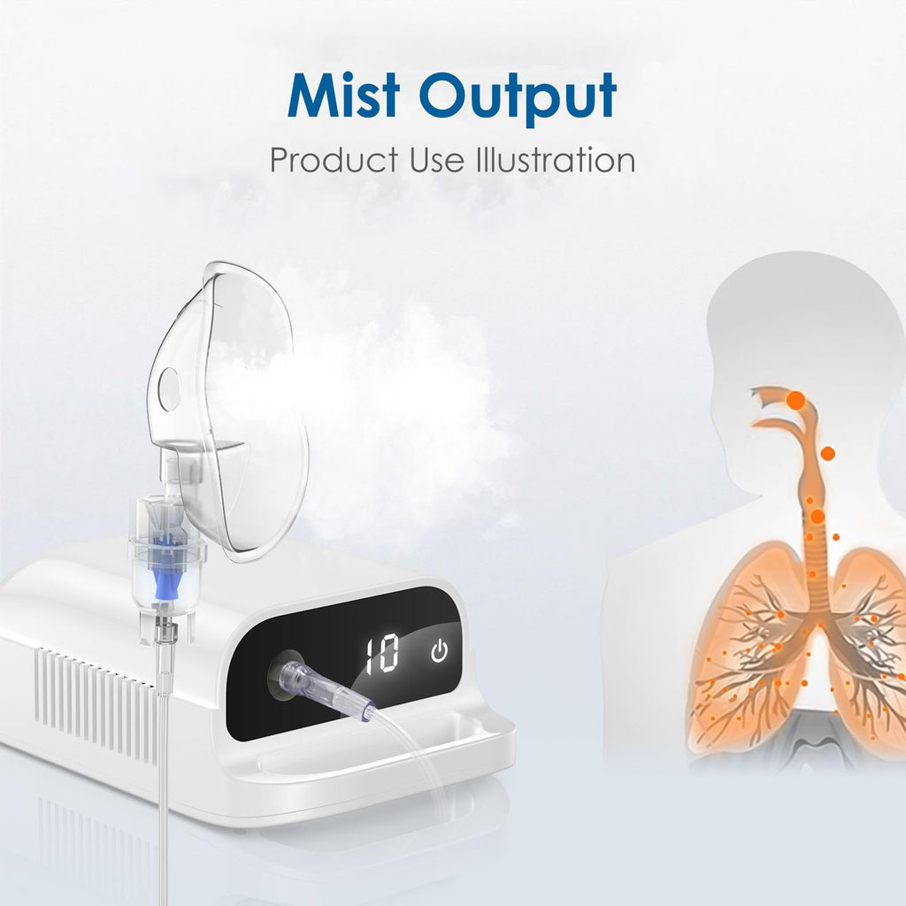Smart Digital Display Nebulizer for Adults and Children, Nebulizer for Home Use-DN02-0519-spr-S4