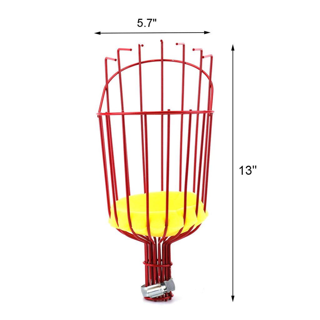Suwimut 2 Pack Fruit Picker Basket Head, Fruit Harvesting Tool for Gathering Apple Mango Orange Avocados Lemon Peach, Fruits Tree Grabber Tool with Foam Cushion to Prevent Bruising (Pole Not Included)