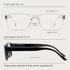 Gaoye 2-Pack of Reading Glasses - Blue-Light Filter, UV Protection - Readers with Rectangle Frames