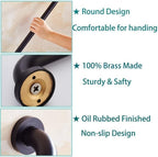 ELLO&ALLO Oil Rubbed Bronze Bathroom Shower Grab Bar, Home Care Bath Hardware (20 Inch)