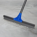 Floor Squeegee with Telescopic Long Handle 59'', Heavy Duty 18" Rubber Wiper Broom for Concrete, Bathroom Tile, Garage, Deck