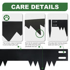 Metal Landscape Edging Border 6 Packs 42'' L x 4.5'' H, Galvanized Steel Garden Edging Border with 6 Stakes, Hammer-in Lawn Edging for Landscaping, Flower Bed, Yard, Pathway, Tree Ring (21ft Total)