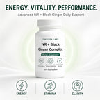 Omvyra Labs NR + Black Ginger Complex, 60 Capsules