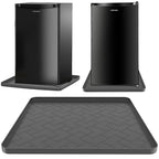 Mini Fridge Silicone Mat,19.7''x19.7''x0.5''-Fridge Drip Tray Concave and convex design is leak-Proof and Non-Slip Perfectly Compatible with Washer, Dryer, Wine Cooler, Dishwasher ect. (Grey1)