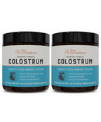 Live Conscious Colostrum Powder - Grass Fed Bovine Colostrum Supplement with Lactoferrin for Iron Absorption - Immune System Supplement (2-Pack)