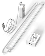 ASOKO Motion Sensor Dimmable Led Under Cabinet Lighting,12 inches Plug in Led Counter Light Bars, Cool White 6000K Light Bar for Kitchen/Closet/Wardrobe/Shelf/Desk/Display Case
