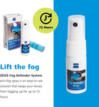 ZEISS Fog Defender System Anti-Fog Kit for Glasses 2 Pack – 2 Spray Bottles and 2 Microfiber Cloths