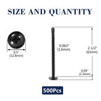 #10 x 2-1/2" Sheet Metal Screws 500PCS 410 Stainless Steel Truss Head Fast Self Tapping Screws Black Oxide by SG TZH