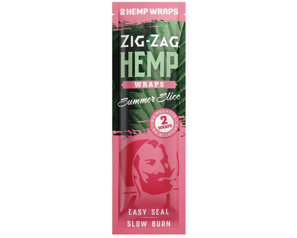 ZIG-ZAG Hemp Wraps 25-Pack - Summer Slice (2 Wraps Per Pack) 100% Natural, Slow-Burning Hemp Wraps