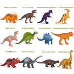 Kids Dinosaur Figures Toys, 12 Pcs Jumbo Plastic Dinosaur Toys for Kids 3-5, STEM Educational Realistic Dinosaurs Figurine Playset for Boys Girls Toddlers