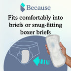 Because Premium Guards for Men - 80 Count Pack of Discreet, Individually Wrapped Bladder Protectors - Complete Absorbency, Fast-Locking, Odor Control - Comfort Fit, 2 Cups of Absorbency
