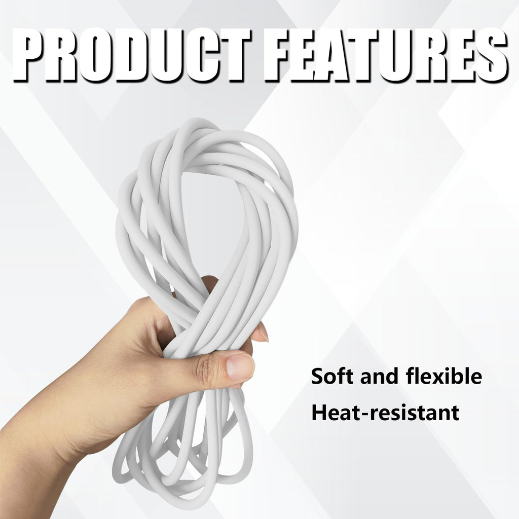 Backer Rod 1/4 Inch, EPDM Rubber Foam Caulk Saver 100' White Weather Strip Seal for Concrete Joints, Wall Cracks, Driveway and Joint Fillers.