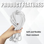 Backer Rod 1/4 Inch, EPDM Rubber Foam Caulk Saver 100' White Weather Strip Seal for Concrete Joints, Wall Cracks, Driveway and Joint Fillers.