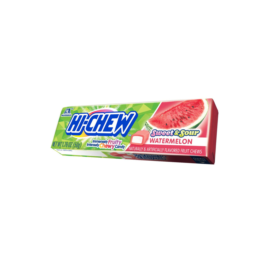 HI-CHEW Watermelon Sticks, 15-Pack, Soft & Chewy Candy, 1.76oz Each, Bulk Candy Individually Wrapped - Made with Immensely Juicy Fruity Flavors Halloween Candy