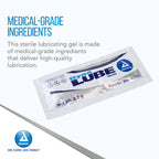 Dynarex DynaLube Lubricating Jelly, Water Soluble and Sterile Lubricant Jelly, Used for Body Orifices, Hinged Instruments and Medical Devices, 1 Box of 144 DynaLube Packets, 2.7g