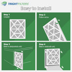 TRIGHTFILTERS 14x20x1 Air Filter 6 Pack, Durable MERV 8 Pleated Home HVAC AC Furnace Filters, Lightweight Compact Air Conditioner Filter Replacement