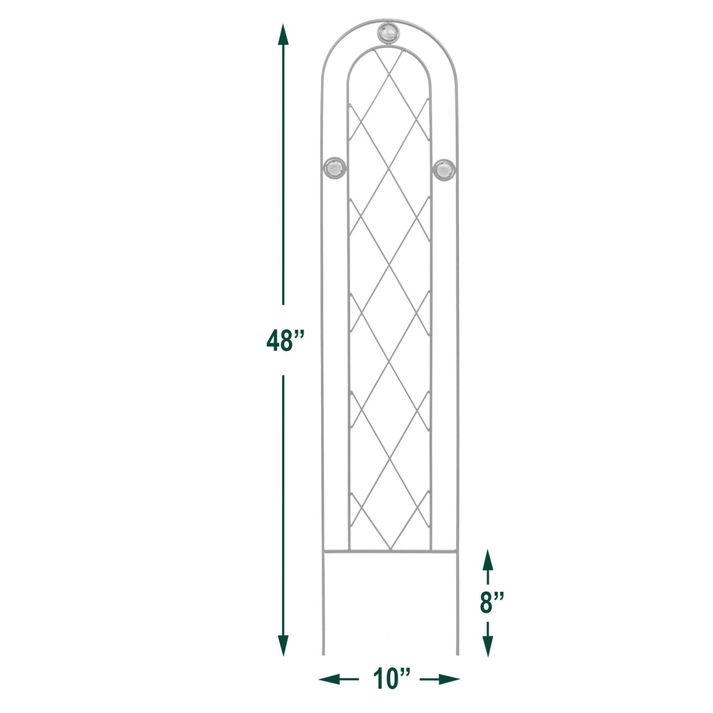 Arcadia Garden Products TR01 4' x 10" Arched Garden Trellis, Black