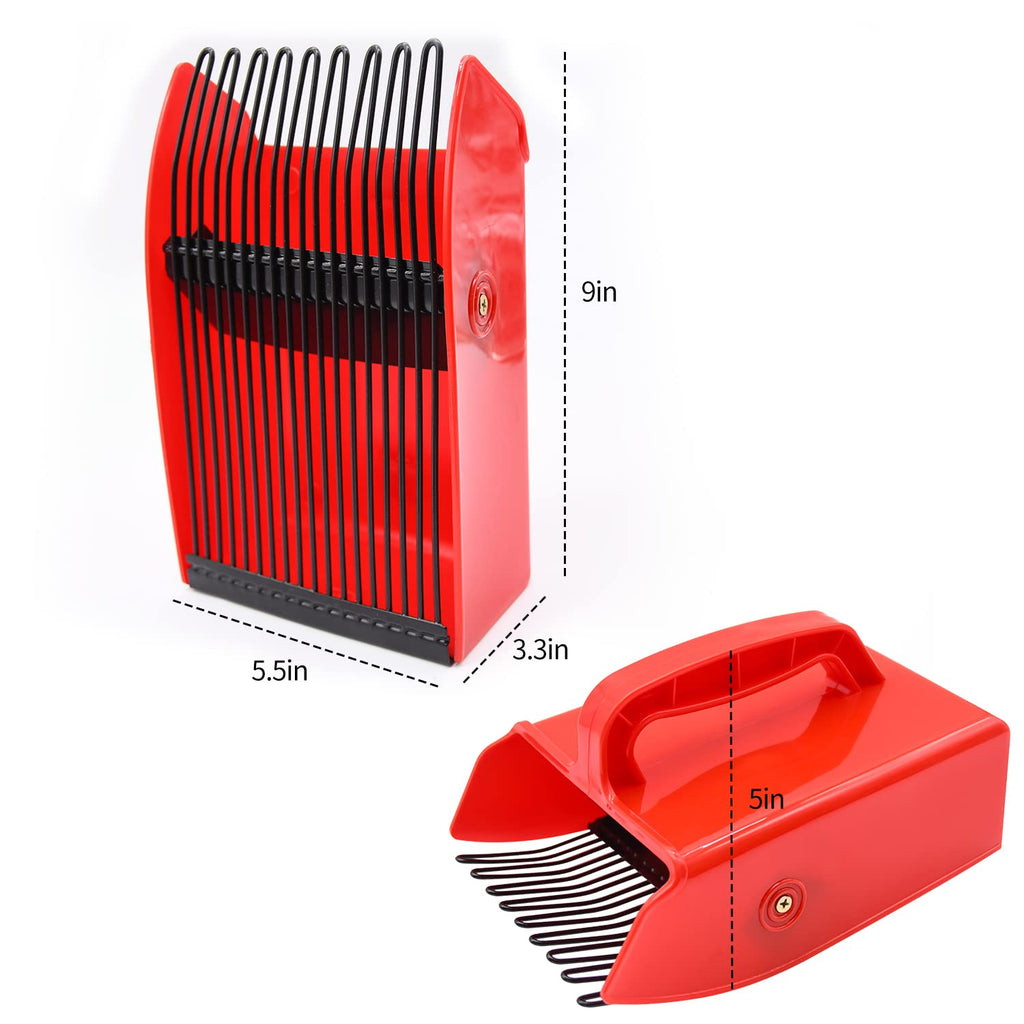 2 Pack Berry Pickers and Rakes with Metallic Comb and Ergonomic Handle