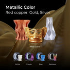 Creality Silk PLA Filament 1.75mm Gold, Shiny Metallic 3D Printer Filament 1Kg Spool, Dimensional Accuracy +/- 0.02mm, Compatible with Most FDM 3D Printers(Gold)