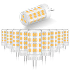 Gardencoin G4 LED Bulb 4W 480LM 2700K Warm White, 12V AC/DC, 360° Beam Angle, T3 Halogen Replacement, High-Efficiency Ceramic Base for Landscape, Cabinet, Ceiling Lights, 10 Pack