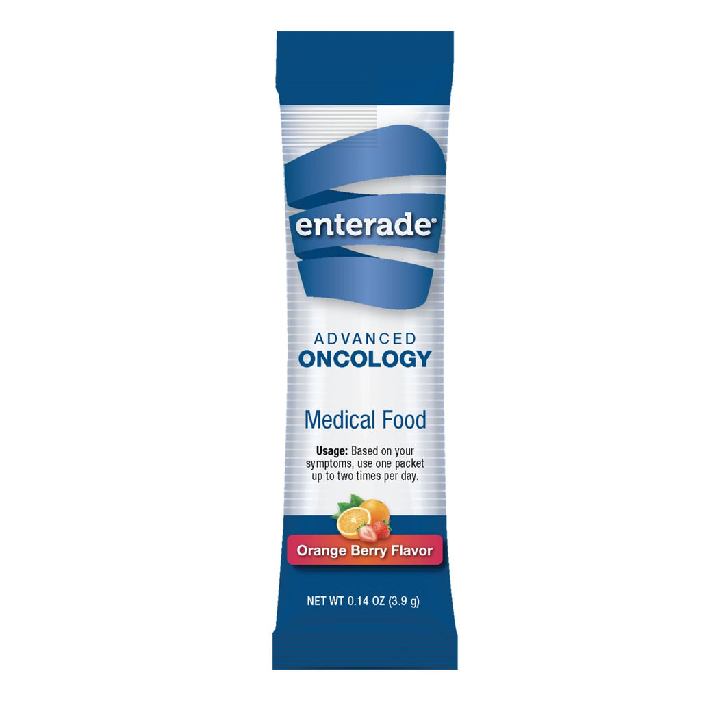 enterade Advanced Oncology Powder Packets, Orange Berry (1 Box, 10 Packets) - Specially Formulated to Decrease GI Side Effects - 10 Single-Servings