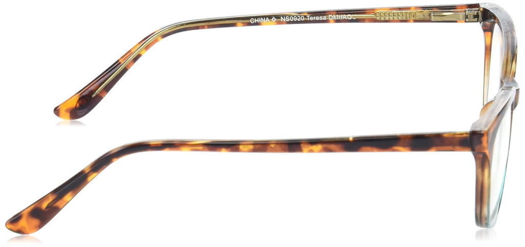 Foster Grant Sofia Vergara x Women's Teresa Cat-Eye Reading Glasses, Brown Tortoise Gradient Fade to Crystal Turquoise, 52 mm + 2