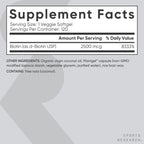 Sports Research® Biotin 2,500mcg with Organic Coconut Oil - Biotin (Vitamin B7) for Healthy Skin and Hair Support* - for Women and Men - Vegan, Non-GMO, Gluten & Soy-Free - 120 Veggie Softgels