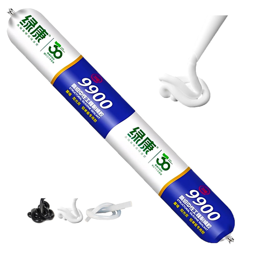 9900 Sealant Waterproof, Silicon Waterproof Sealant, Permanent Solution for Roof & Wall Cracks, Outdoor Water Proof Exterior Sealants Heat Resistant, Tear and Stretch Resistance (White,1Pc)