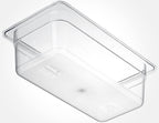 CURTA 6-Pack 1/3 Size 4" Deep NSF Polycarbonate Food Pans | Dishwasher & Freezer Safe Clear Container for Prep Tables, Buffet, Salad Bar, Commercial & Home Kitchen