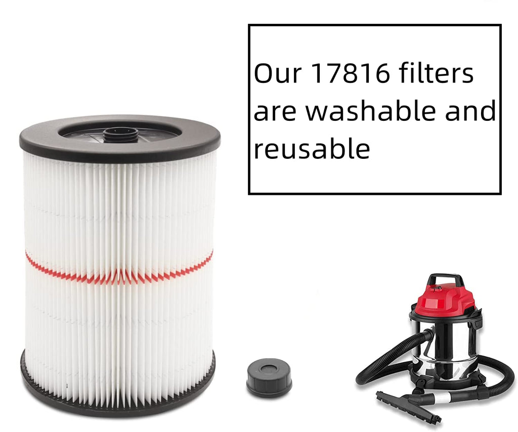 Netezza 17816 Replacement Filter for Craftsman 17816, 9-17816 Wet/Dry Vacuum Cleaner Compatible With 5 Gallon and Larger Vacuum Cleaner, 1 pack