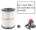 Netezza 17816 Replacement Filter for Craftsman 17816, 9-17816 Wet/Dry Vacuum Cleaner Compatible With 5 Gallon and Larger Vacuum Cleaner, 1 pack