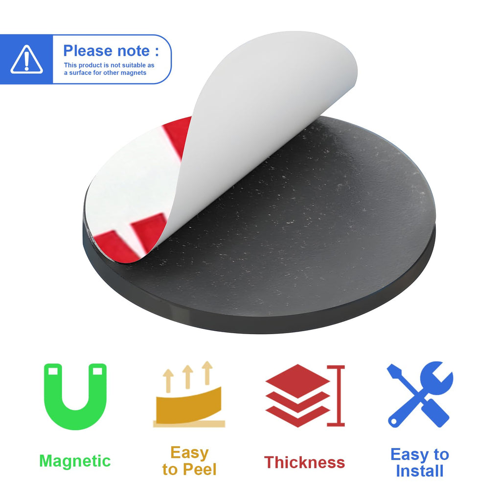 Towjug Round Magnets with Adhesive Backing, 240 Fridge Circle Magnetic Tape