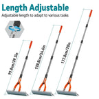 Thatch Rake for Lawns, Yofidra 15" Heavy Duty Metal Dethatcher Rake with 5FT Handle, 70’’ Adjustable Manual Thatcher with 19-Tine for Lawn Loosening Soil, Yard and Removing Dead Grass