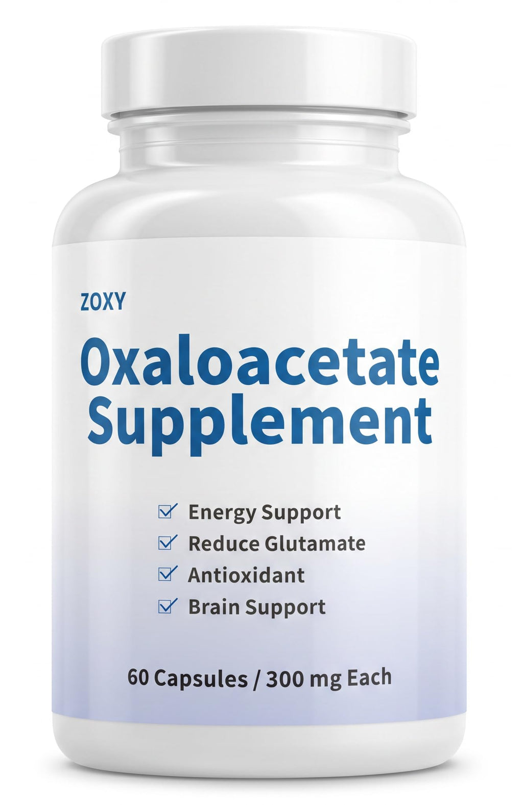ZOXY Oxaloacetate Supplement – Cellular Energy, Brain & Metabolic Support – with Vitamin C – for Fatigue, Brain Fog – 60 Vegan Capsules