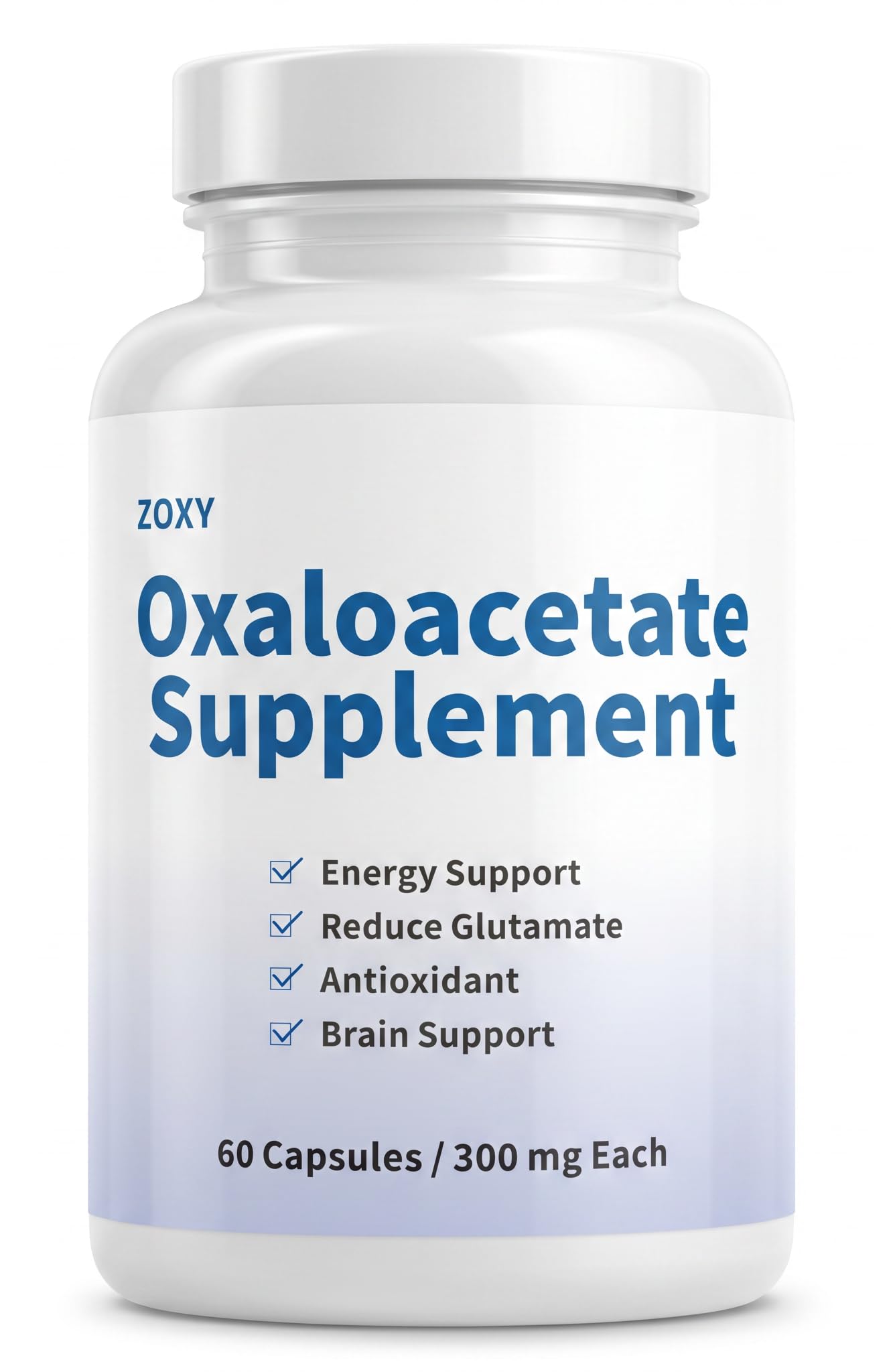 ZOXY Oxaloacetate Supplement – Cellular Energy, Brain & Metabolic Support – with Vitamin C – for Fatigue, Brain Fog – 60 Vegan Capsules