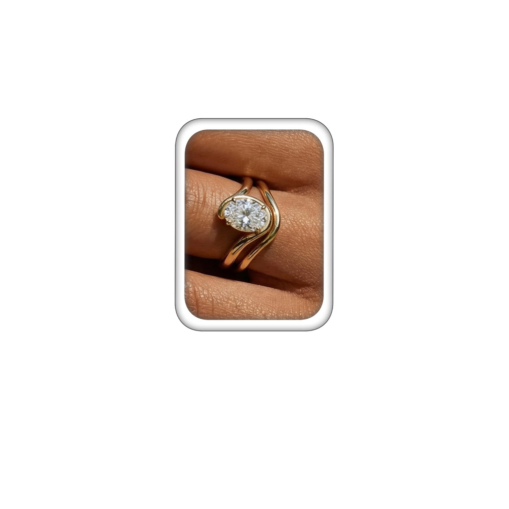 Myofeng 14K Gold Plated Stackable Rings for Women, Non Tarnish Cubic Zirconia Wedding Bands, Dainty Engagement & Promise Rings, Sizes 5-11 (Gold Set 3, 7)