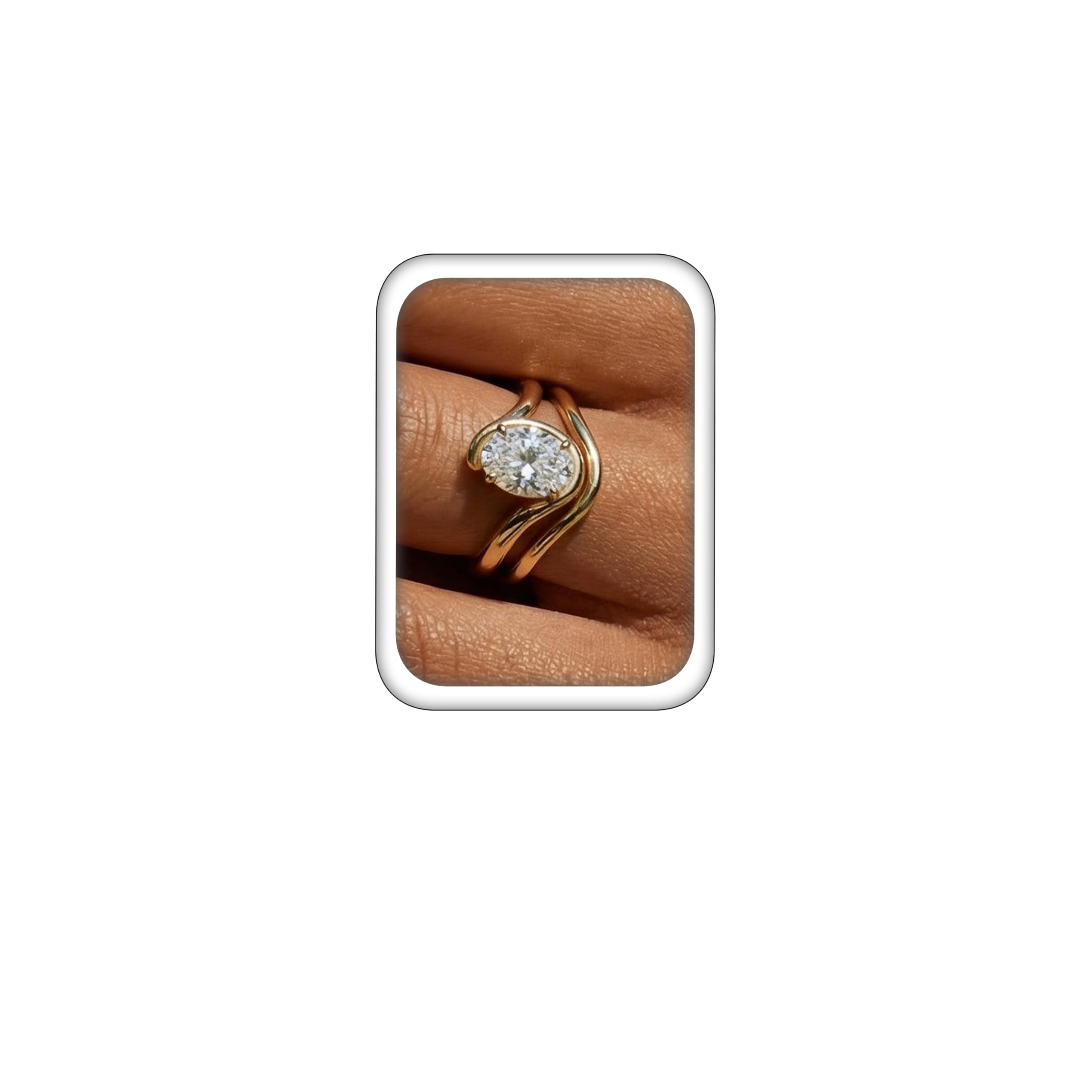 Myofeng 14K Gold Plated Stackable Rings for Women, Non Tarnish Cubic Zirconia Wedding Bands, Dainty Engagement & Promise Rings, Sizes 5-11 (Gold Set 3, 7)
